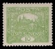 101201 / 59 - Philatelie / Tschechoslowakei 1918-39 / Hradschin 1918 - gezähnt
