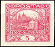 36774 / 52 - Philately / Czechoslovakia 1918-39 / Hradcany 1918 - Imperforated
