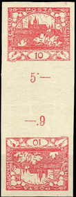 36894 / 56 - Philately / Czechoslovakia 1918-39 / Hradcany 1918 - Imperforated
