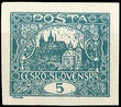 38179 / 51 - Philately / Czechoslovakia 1918-39 / Hradcany 1918 - Imperforated