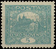 48775 / 100 - Philately / Czechoslovakia 1918-39 / Hradcany 1918 - Perforated