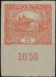 49239 / 55 - Philately / Czechoslovakia 1918-39 / Hradcany 1918 - Imperforated