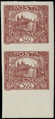 70092 / 73 - Philately / Czechoslovakia 1918-39 / Hradcany 1918 - Imperforated