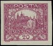 78447 / 163 - Philately / Czechoslovakia 1918-39 / Hradcany 1918 - Trial Prints