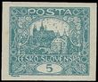 85556 / 45 - Philately / Czechoslovakia 1918-39 / Hradcany 1918 - Imperforated
