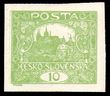 86830 / 51 - Philately / Czechoslovakia 1918-39 / Hradcany 1918 - Imperforated