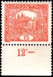 87594 / 55 - Philately / Czechoslovakia 1918-39 / Hradcany 1918 - Perforated