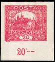 87837 / 27 - Filatelie / �SR I / Hrad�any 1918 - nezoubkovan�