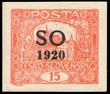 88850 / 340 - Philately / Czechoslovakia 1918-39 / Plebiscitary Zone SO 1920