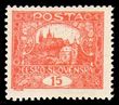 96202 / 56 - Philately / Czechoslovakia 1918-39 / Hradcany 1918 - Perforated