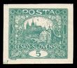 96208 / 10 - Filatelie / �SR I / Hrad�any 1918 - nezoubkovan�