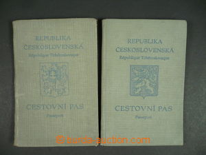 100447 - 1936-37 PASSPORT comp. 2 pcs of travel passports Czechoslov