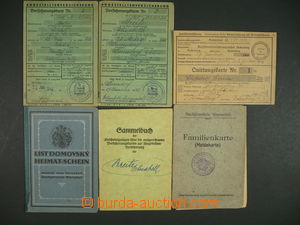 100490 - 1936-45 POJIŠŤOVNICTVÍ sestava 6ks průkazek z města Va