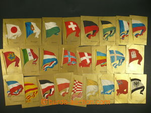 100691 - 1910 MOTIVE / FLAGS collection 25 pcs of Ppc, flags countri
