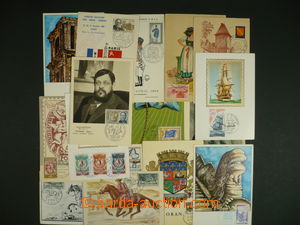 102217 - 1960-75 MAXIMUM-CARDS / FRANCE selection of 17 pcs of Ppc,