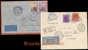 103764 - 1931-37 comp. 2 pcs of airmail letters to Czechoslovakia, 1x