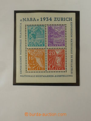 103917 - 1934-45 SWITZERLAND sbírka známek, aršíků a FDC, obsah