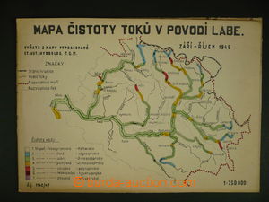 105504 - 1946 HYDROLOGY map čistoty vod in/at drainage basin řek E
