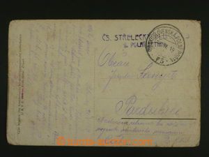 106432 - 1919 Čs. střelecký pluk č. 30, modré řádkové razítko na pohl