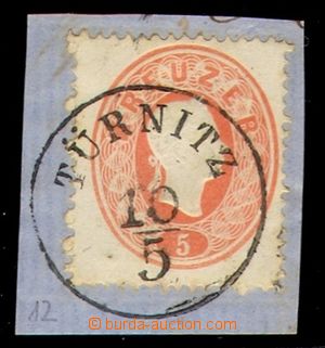 106555 - 1860 III. emise, Mi.20, 5Kr červená, jednokruhové razítko TÜ