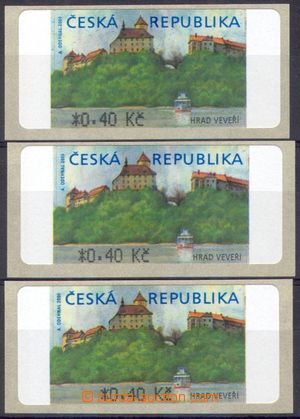 106607 - 2000 Pof.AT1, Veveří, varianta II, hodnota 0.40Kč s *, 3ks,