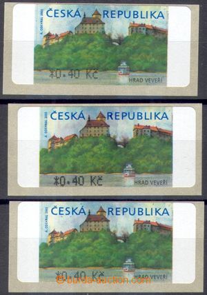 106609 - 2000 Pof.AT1, Veveří, varianta II, hodnota 0.40Kč s *, 3ks,
