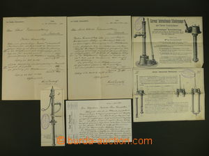 108141 - 1894 INDUSTRY Carl Peschak, pump, Znojmo, invoice/-s, sampl
