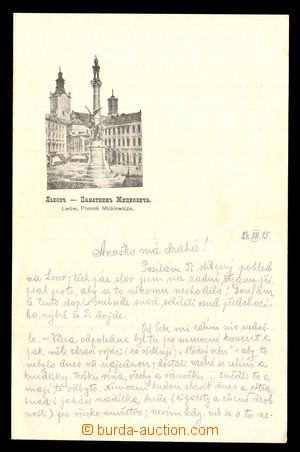 108320 - 1915 NOTEPAPERS used letter paper with heading town LVIV; go