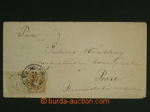 108488 - 1884 dopis vyfr. zn. 2 + 3Kr (Mi.44 + 45), DR BENEŠOV u PRAH