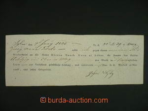108687 - 1825 RAKOUSKO vypsaná předtištěná směnka na 80Zl, datovaná