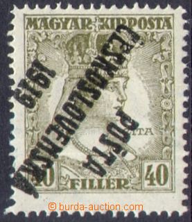 109278 - Pof.122Pp, Zita 40f olivová, převrácený přetisk, I. typ; zk