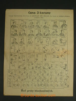 109960 - 1910? TEACHING AIDS posunková řeč, Czech-German descript