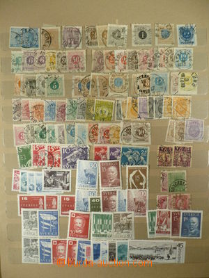 110282 - 1855-1970 SWEDEN neuspořádaná sestava známek, část kl