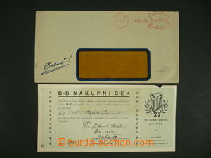 110294 - 1933 Brouk+Babka, nákupní cheque incl. envelope/-s, torn i