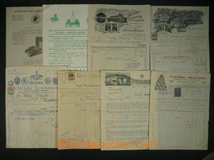 110957 - 1909-39 comp. 8 pcs of invoices, commercial letters and adve
