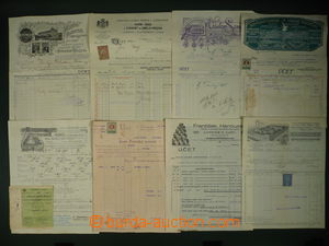 110958 - 1908-51 comp. 8 pcs of invoices, part with documentary and i