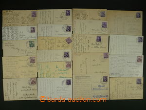 111098 - 1941-44 VLAKOVÁ POŠTA / ČaM sestava 20ks pohlednic s raz