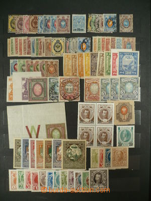 111217 - 1858-1923 RUSSIA zajímavá sestava známek na 2 výmětov