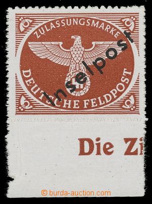 111628 - 1944 VUKOVAR Mi.6, overprint INSELPOST, marginal stmp, cert