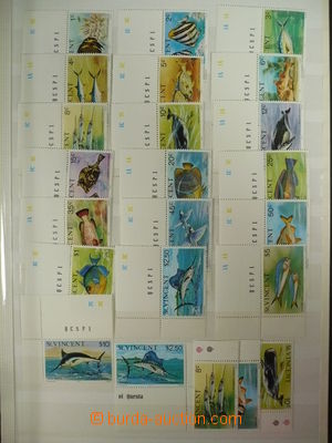 113402 - 1975-79 ST. VINCENT námět Ryby, 3 série včetně koncove