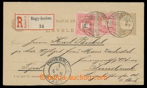 114177 - 1997 Mi.P16, undetached double PC sent as Reg to Innsbruck,