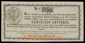 114262 - 1843 AUSTRIA ticket in/at price 10Kr - Charity lottery on/f
