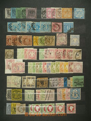114356 - 1850-80 GERMAN STATES partie 160ks známek ze zemí Bádens