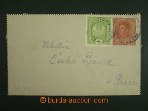 114967 - 1918 CPŘ7, zálepka Karel 15H, dofrank. zn. 5H Koruna, DR VLP
