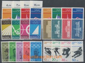 114971 - 1968-72 sestava 6 kompletních sérií s námětem SPORT, obsahuj
