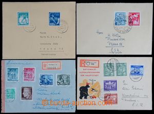 116573 - 1952-55 sestava 4ks dopisů adresovaných do ČSR, z toho 2x