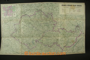 118765 - 1944 wall map Protectorate Bohemia and Moravia, scale 1:500.