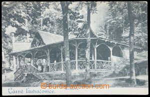 119220 - 1908 LUHAČOVICE - dairy works in the forest, people, issued