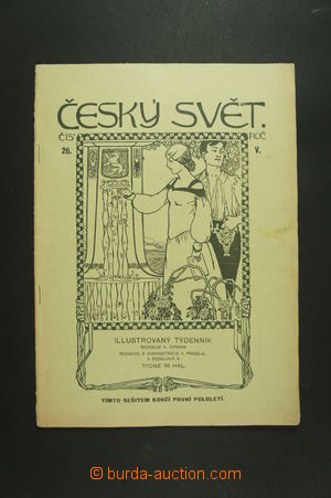 119482 - 1909 journal Czech world, year/volume V, No. 26, texts, illu