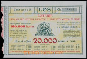 119533 - 1910 AUSTRIA-HUNGARY lottery ticket for support building le